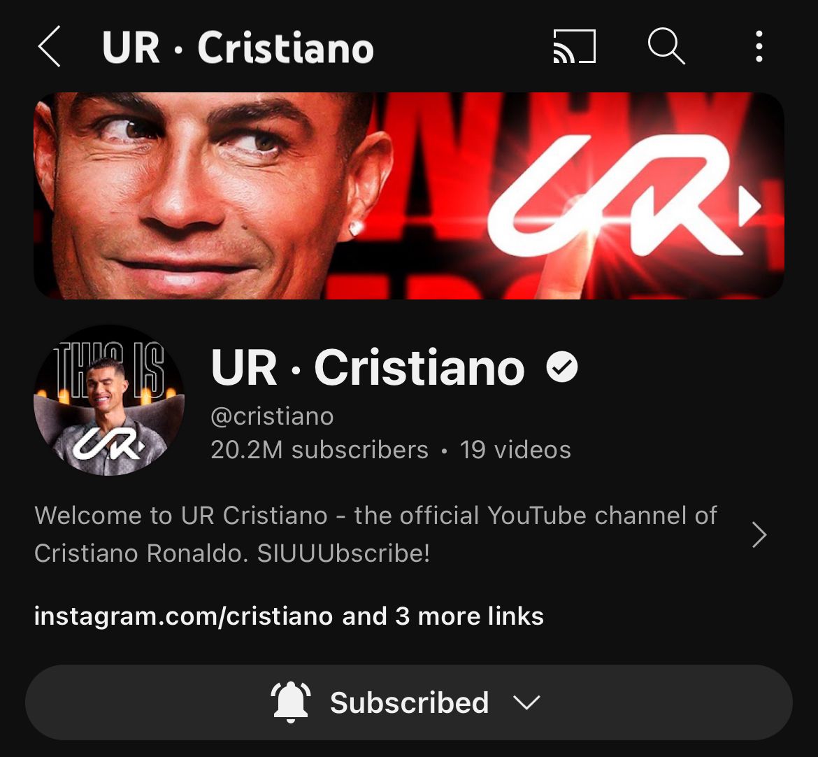 20 मिलियन सब्सक्राइबर्स 